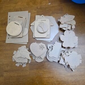 Bulk Lot of 80 Unfinished Acrylic  Blanks by Zindee Shapes no files 3 inch craft